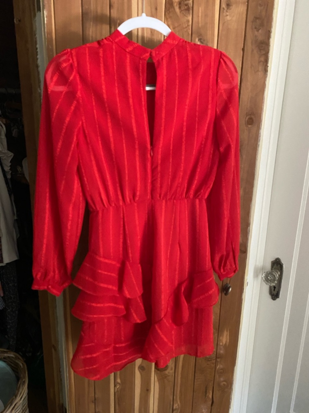 Heartloom Red Ruffle Mini Dress - Picture 3 of 4